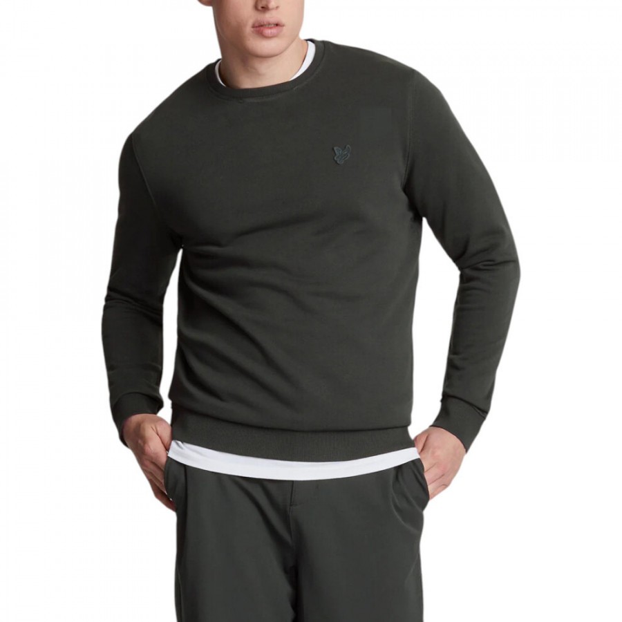 Afbeelding van ML2255TON Superfine Crew Gun Metal  - Heren Sweater - Lyle & Scott